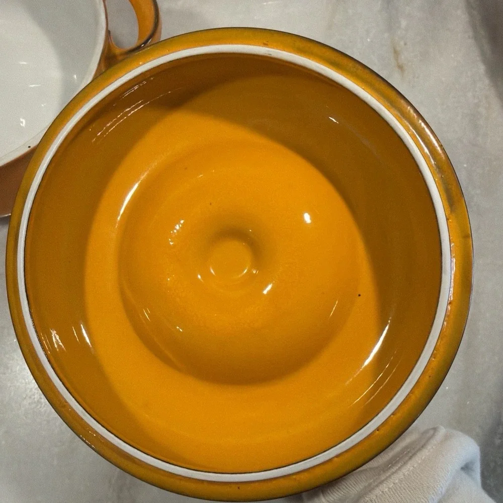Thomas Flammfest Flame Orange Round Enameled Pot Germany GW994
